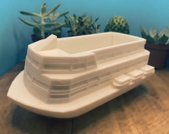 Maceta de barco, Maceta de barco, Maceta 3D, Maceta con agujeros de drenaje, Maceta de crucero, Maceta única, Maceta grande para suculentas