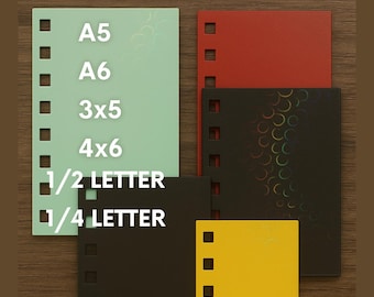Cubiertas de cuaderno imprimibles en 3D / Archivos STL para encuadernación Cinch / A5, A6, 3x5, 4x6, media carta y cuarto de carta / Planificador DIY