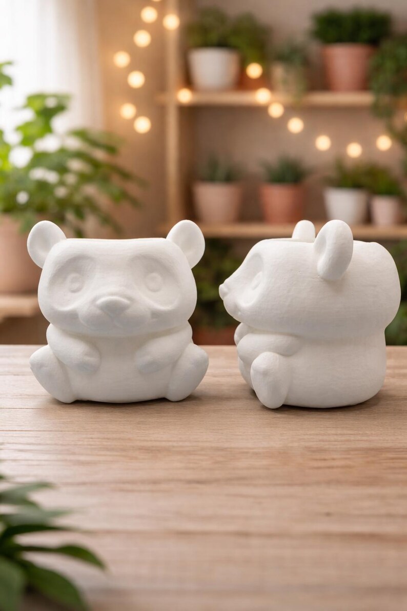 Cute Panda Planter Pot for Succulents, Kawaii Animal Plant Holder ...