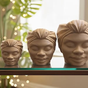 Inner Peace-African Inspired-Woman’s Head Succulent Planter