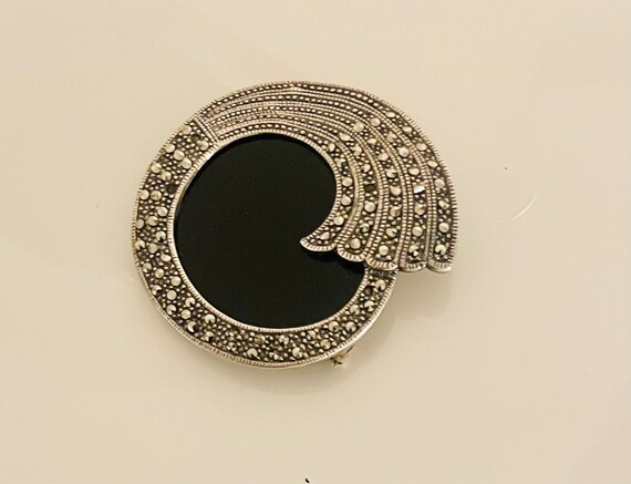 Antique Silver Art Deco Brooch