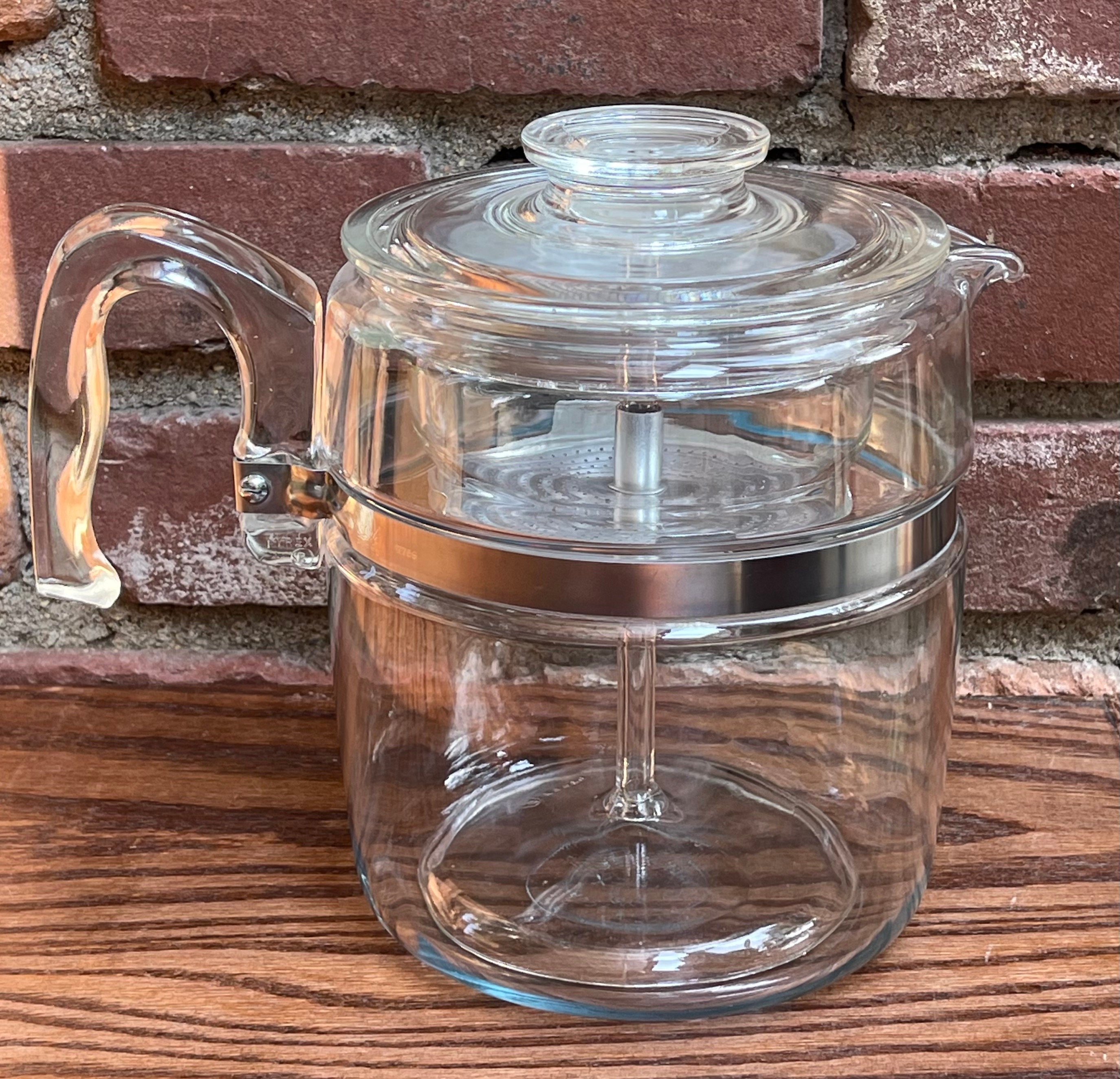  Vintage 9 cup Glass Percolator Coffee Pot complete