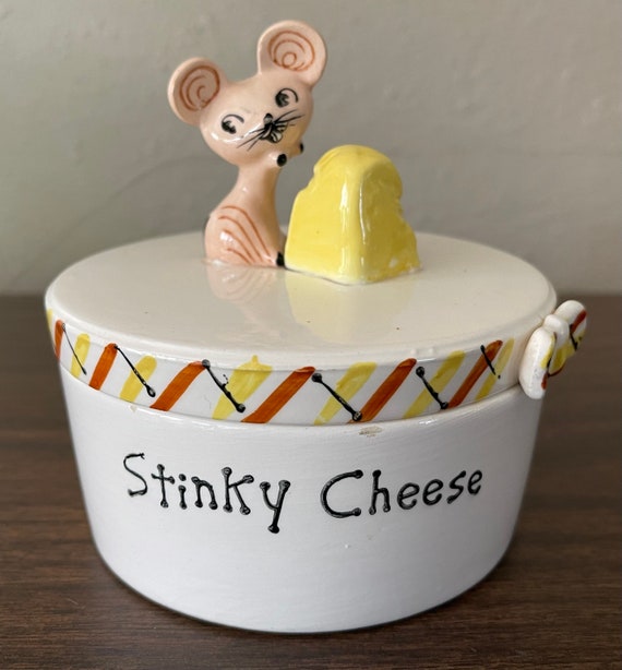 STINKY CHEESE Container With Lid Made by Holt Howard 1950s Era