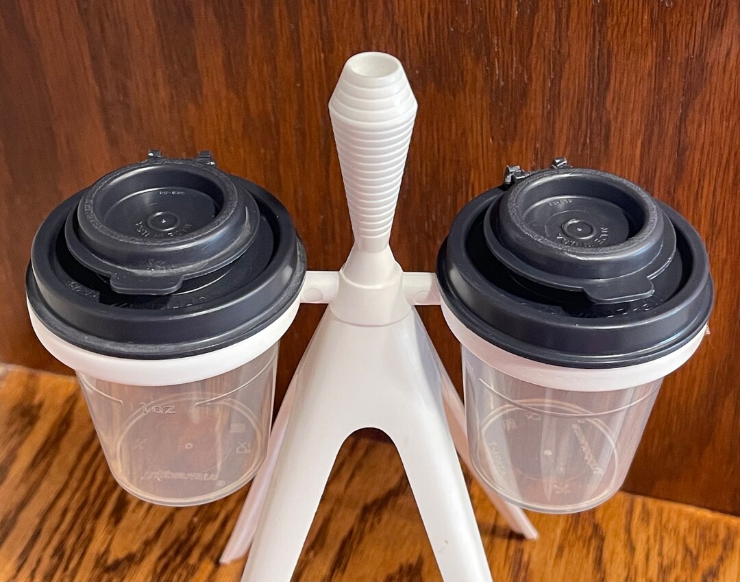 Tupperware Vintage Mini Salt and Pepper Shakers 2 Shakers With Plastic ...