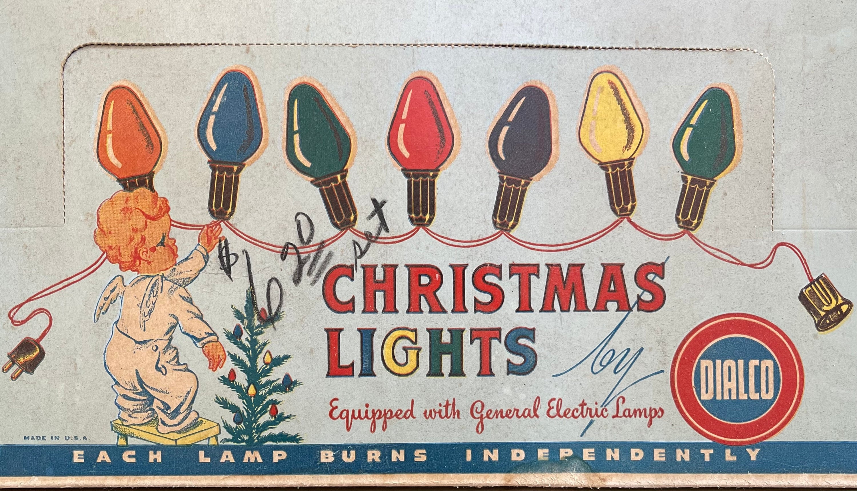 Vintage Dialco GE Christmas Lights Original Box Angel Baby Etsy
