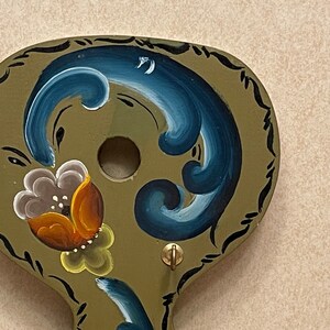 Key Rack, Tole Painted Key Rack, Rosemaling Key Rack, Key Holder With ...