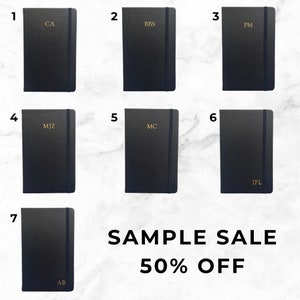 SAMPLE SALE Vegan Leather Journal / Notebook Personalized / Monogrammed image 1