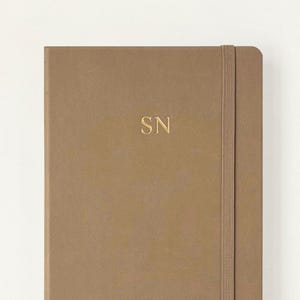 Camel Vegan Leather Journal / Notebook - Personalized / Monogrammed