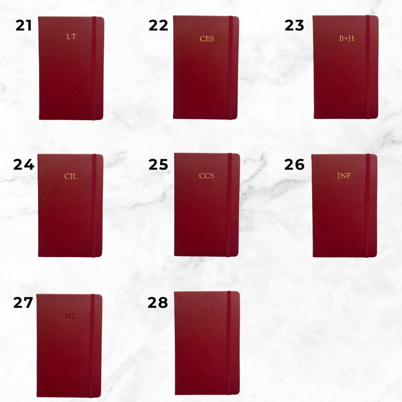 SAMPLE SALE Vegan Leather Journal / Notebook Personalized / Monogrammed image 8