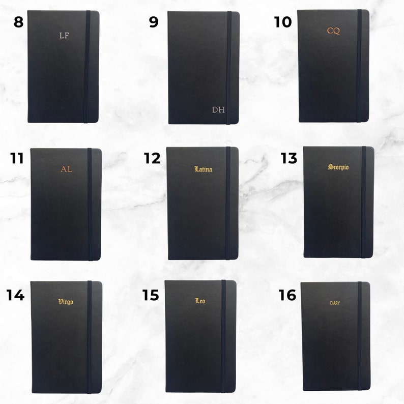 SAMPLE SALE Vegan Leather Journal / Notebook Personalized / Monogrammed image 2