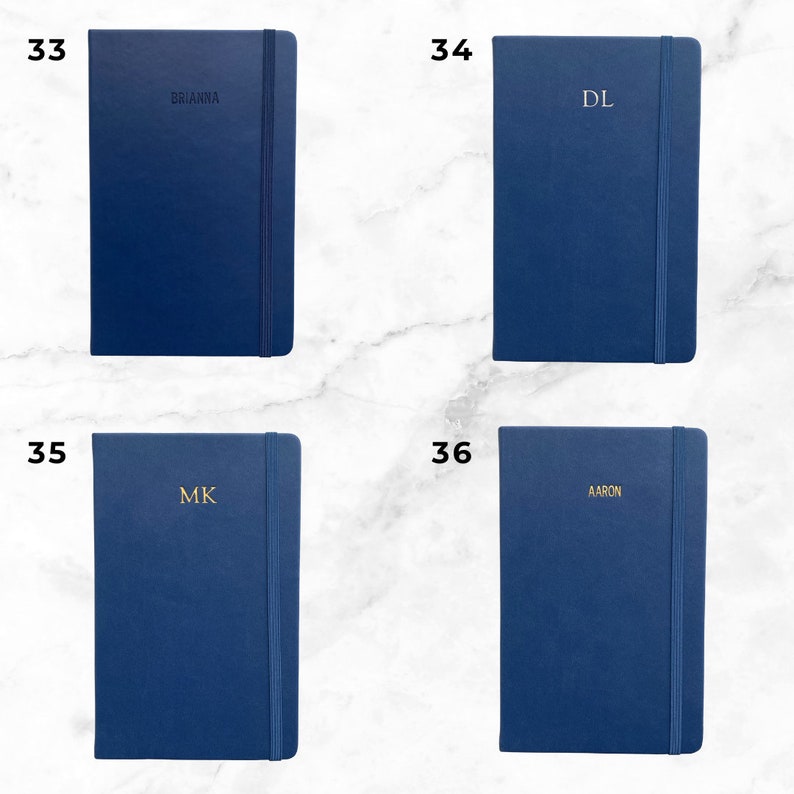 SAMPLE SALE Vegan Leather Journal / Notebook Personalized / Monogrammed image 6