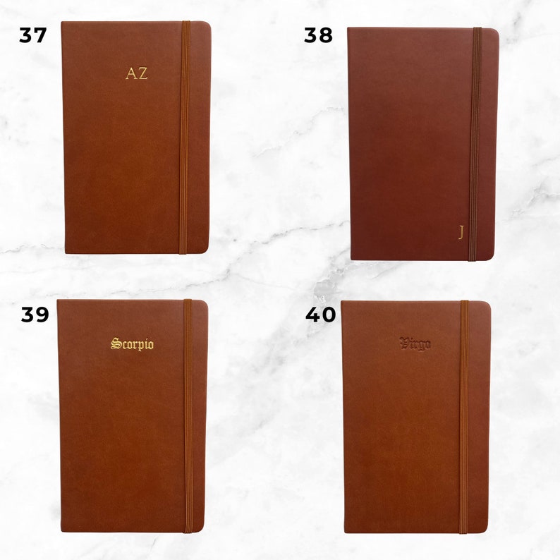 SAMPLE SALE Vegan Leather Journal / Notebook Personalized / Monogrammed image 7