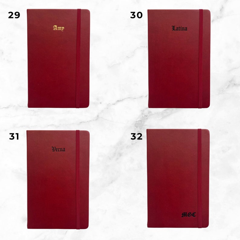 SAMPLE SALE Vegan Leather Journal / Notebook Personalized / Monogrammed image 9