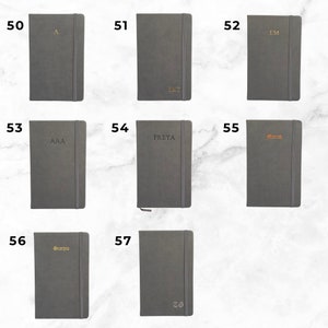 SAMPLE SALE Vegan Leather Journal / Notebook Personalized / Monogrammed image 4