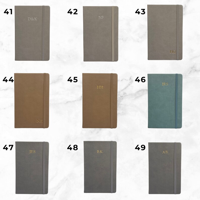 SAMPLE SALE Vegan Leather Journal / Notebook Personalized / Monogrammed image 5