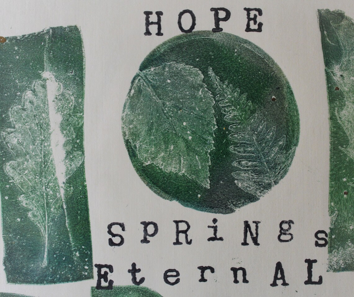 Hope Springs Eternal Handmade original artwork on paper Etsy