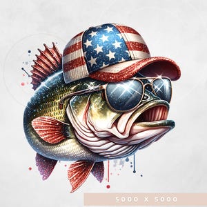 Casquette de baseball américaine achigan png, chemise de pêche rétro, achigan à grande bouche png, png de pêche, png de pêche drôle, 4 juillet, pêche à l'achigan