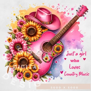 Juste une fille qui aime la musique country, PNG du Sud, Country png, Sublimation de musique country, Sublimation de noeud, Design de t-shirt, Sweatshirt png
