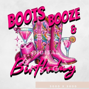 Anniversaire de Nashville PNG, équipe de fête d'anniversaire de cow-girl, Nash Bash, anniversaires de bottes alcoolisées, sublimation de voyage de filles, chemises d'anniversaire assorties