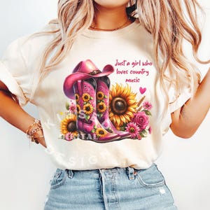 Juste une fille qui aime la musique country, PNG du Sud, Country png, Sublimation de musique country, Sublimation de noeud, Design de t-shirt, Sweatshirt png