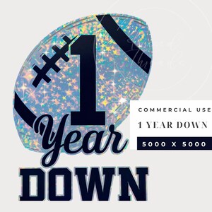 1 Jahr Down Digitales Png-Design, Erster Geburtstag PNG, Football One, Erstes Jahr Png, Football One Birthday, es ist mein Geburtstags-Sublimationsdesign