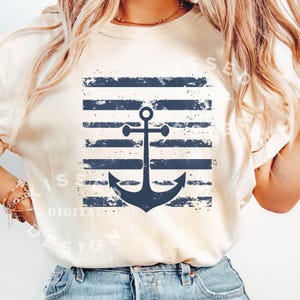 PNG esthétique de pêcheur, clipart nautique, esthétique côtière, art nautique, PNG à la mode, inspiré de l'océan, chemise esthétique de pêcheur