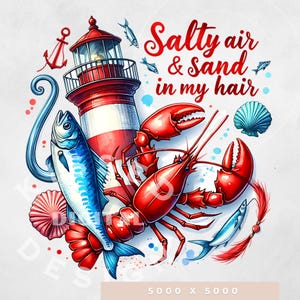 Esthétique pêcheur png, clipart nautique, esthétique côtière, chemise océan, art nautique, PNG à la mode, inspiré de l'océan, crochet océan png