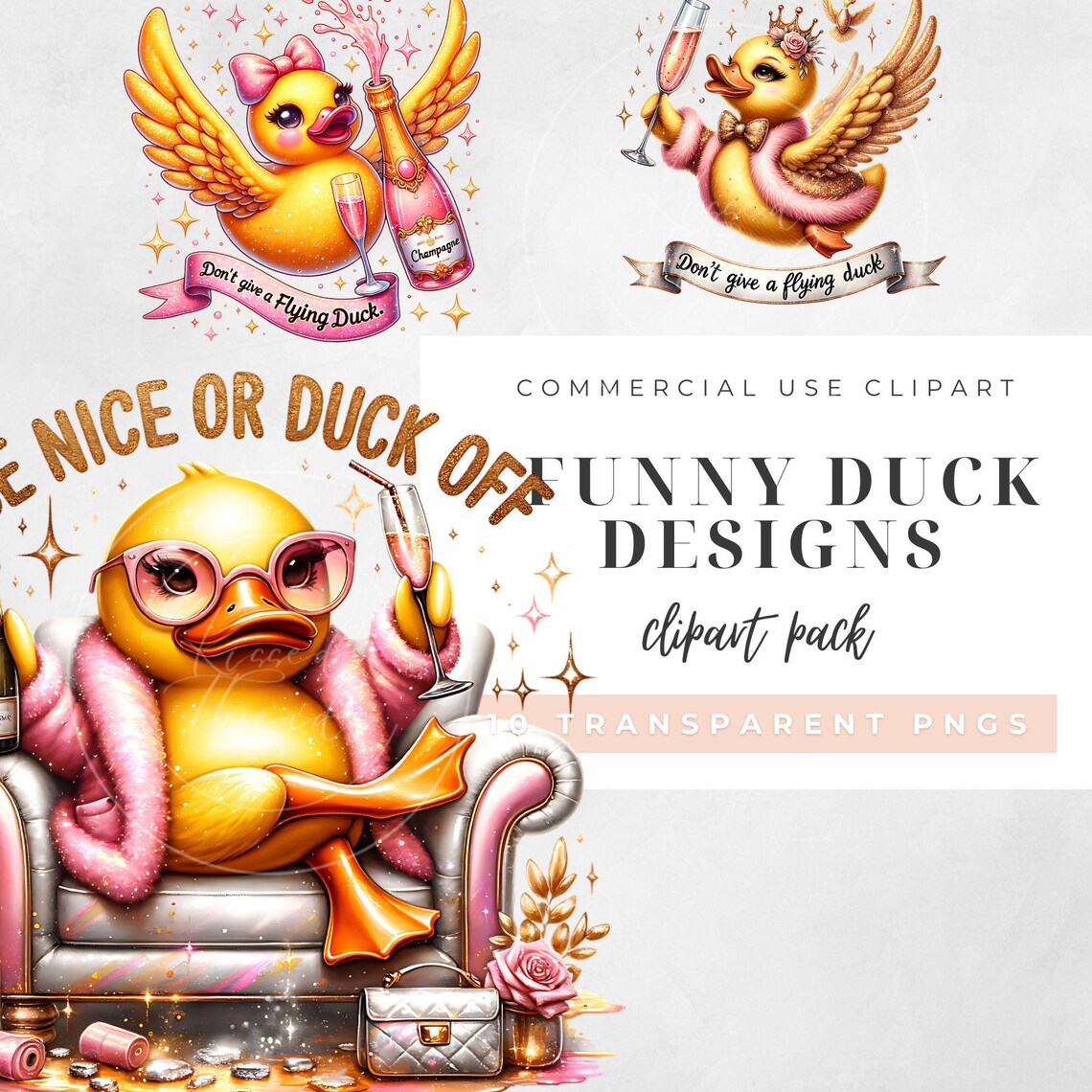 Duck off PNG, Funny Rubber Duck Clipart, Sassy Cute Duck Sublimation ...