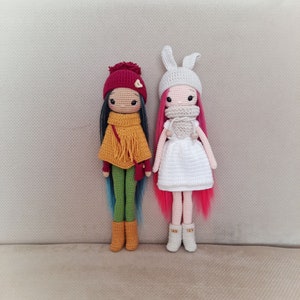Ruby And Pinkbunny. Amigurumi Doll Pattern. Crochet doll. PDF in English.