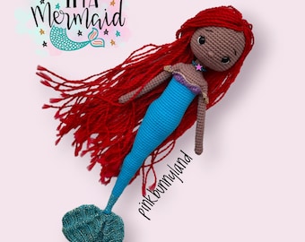 Crochet Mermaid Amigurumi Doll: Handmade Stuffed Toy (12.99 inch.)