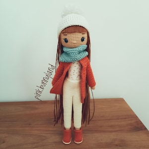 Tina. Patrón de muñeca Amigurumi. Muñeca de ganchillo. PDF en inglés.