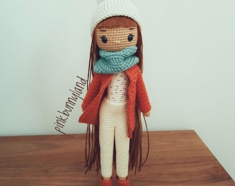 Tina. Amigurumi Doll Pattern. Crochet doll. PDF in English.