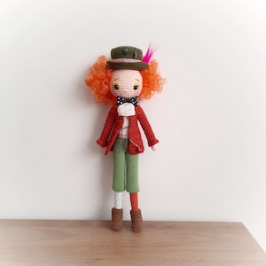 MAD HATTER. Amigurumi Doll Pattern. Crochet doll. PDF in English.
