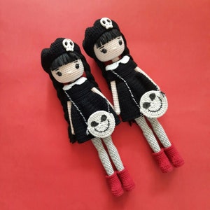 1 piece Wednesday Doll. Amigurumi Wednesday. Amigurumi doll for sale,finished products,crochet doll for sale.Please read the description