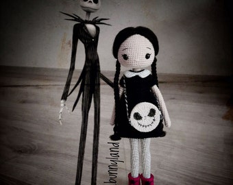 WEDNESDAY. Amigurumi Doll Pattern. Crochet doll. PDF in English.