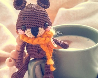 Oso de peluche Amigurumi. Oso de peluche en miniatura. Oso De Ganchillo