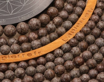 90 perles Obsidienne brune naturelle 4mm | 60 de 6mm | 46 de 8mm | 36 de 10mm | Perle pierre naturelle semi-précieuse ronde | Qualité AAA