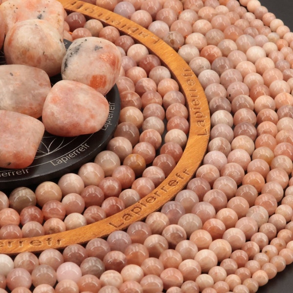 Pierre de Soleil, Perle en pierre ronde de 6mm/8mm/10mm, Perles pierres naturelles, Qualité AAA