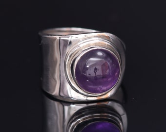 Bague améthyste, Argent, Pierre semi précieuse, Pierre violette, Réglable - ajustable, Véritable améthyste