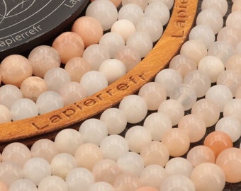 90 perles Aventurine rose naturelle 4mm | 60 de 6mm | 46 de 8mm | 36 de 10mm | Perle pierre naturelle semi-précieuse ronde | Qualité AAA