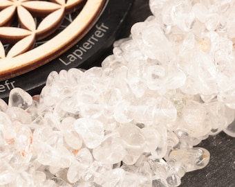 Cristal de Roche en perles de pierres naturelles 6mm à 10mm sur fil de 38 centimètres | Gemmes | Pierre fine