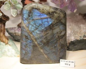 Labradorite 932g de Madagascar | Bloc de pierre naturelle à poser de forme libre | Minéraux | Lithothérapie