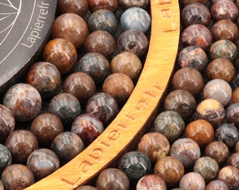 60 perles Piétersite de Namibie naturelle 6mm | 46 de 8mm | 34 de 10mm | Perle pierre naturelle semi-précieuse ronde et lisse | Qualité AAA