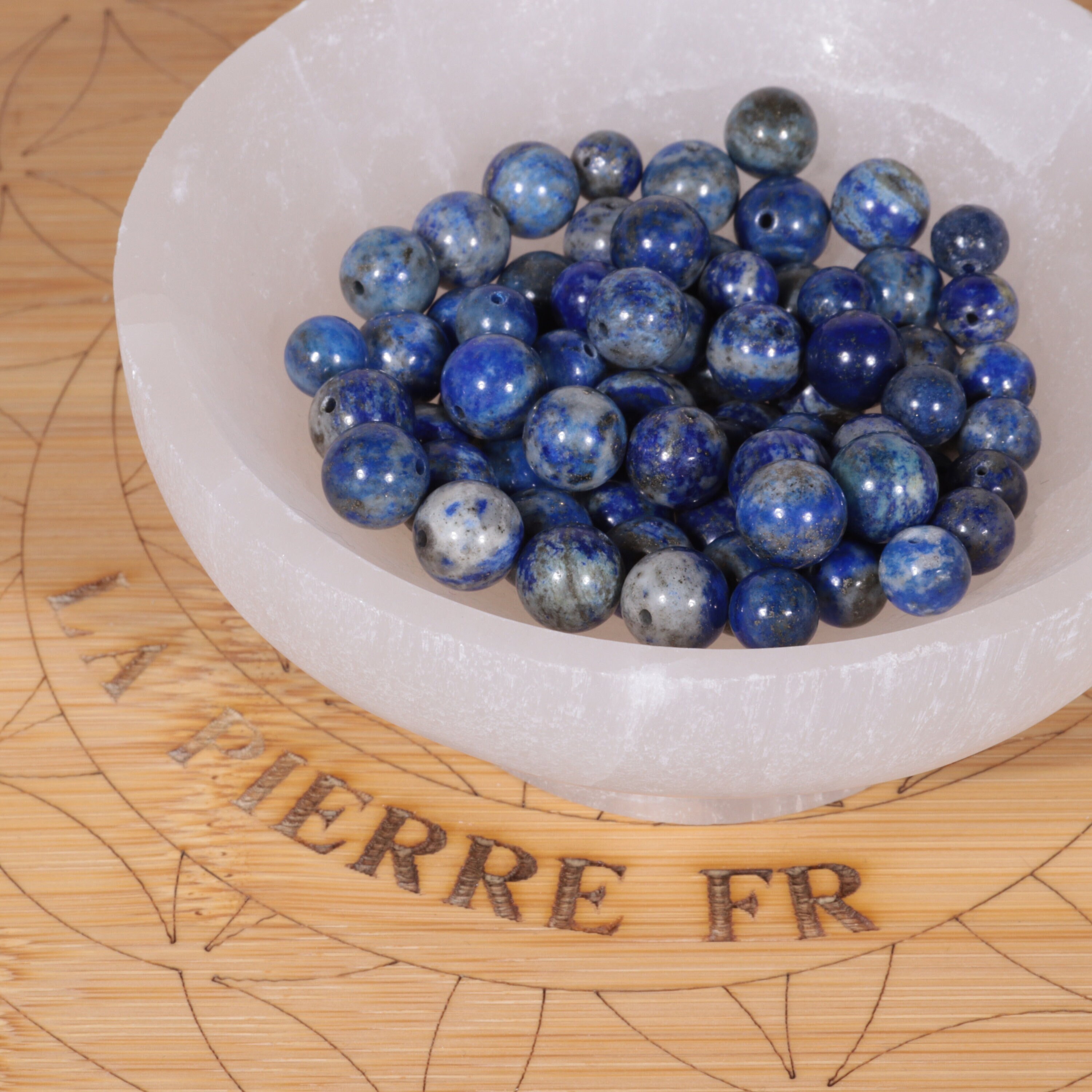 30 Natural LAPIS LAZULI Beads Afghanistan undyed 6mm 20 beads 8mm