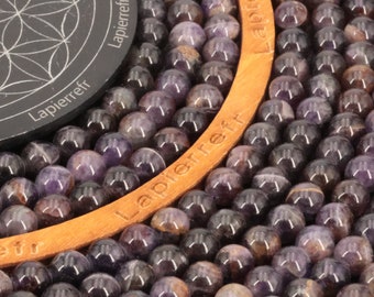 58 Perles Améthyste fantôme du Brésil naturelle 6mm | 45 de 8mm | Perle pierre naturelle semi-précieuse ronde | Qualité AA+
