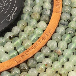 60 natural Mali Prehnite beads 6mm | 44 beads 8mm | Round and smooth semi-precious natural stone bead | AA quality