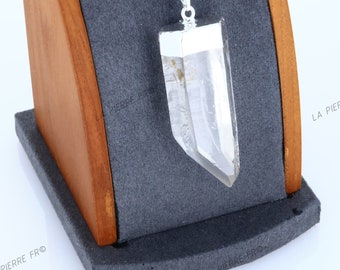 Pendentif pointe de Cristal de Roche du Brésil | Collier en pierre naturelle | Bijoux pierre naturelle