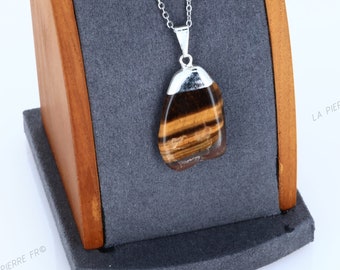 South African Tiger Eye Pendant | Natural stone pendant | Semi-precious stone | La Pierre FR