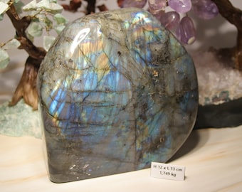 Labradorite 1,749 Kg de Madagascar | Bloc de pierre naturelle à poser de forme libre | Minéraux | Lithothérapie