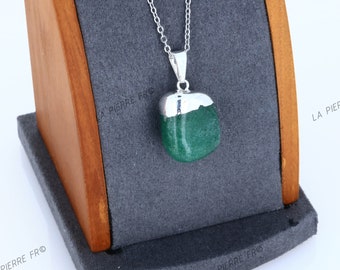 Green Aventurine Pendant from Brazil | Natural stone pendant | Semi-precious stone | La Pierre FR